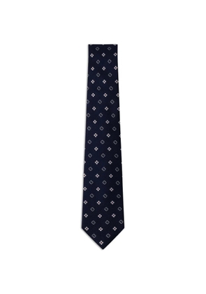 Hackett London flower-outline silk tie - Blue