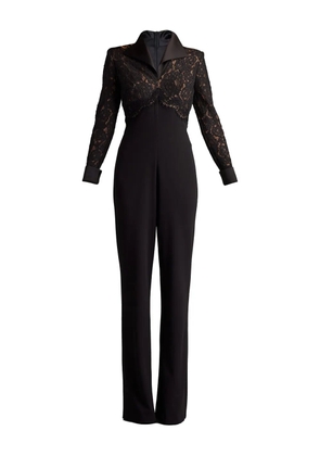 Tadashi Shoji lace-panelled jumpsuit - Black