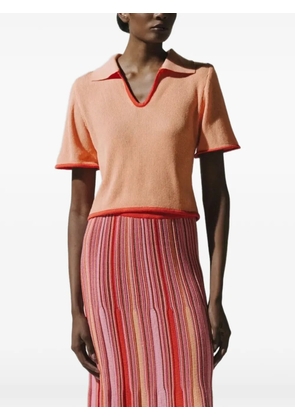 Baobab Carlotta V-neck knit T-shirt - Orange