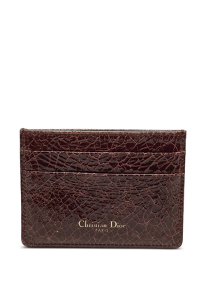 Christian Dior Pre-Owned 2016 Diorama crackled card holder - Red