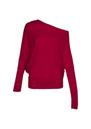 Club21 off-shoulder batwing-sleeve sweater - Red
