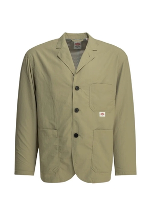 Danton logo-patch notched-lapels jacket - Neutrals