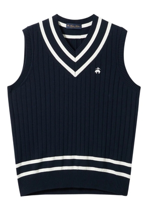 Brooks Brothers logo-embroidered vest - Blue