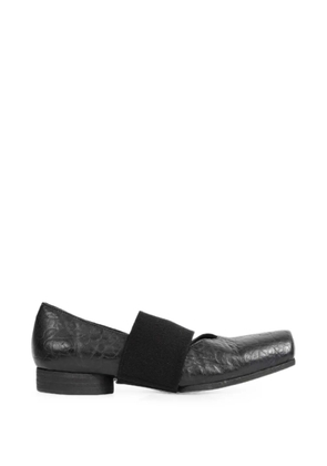 Uma Wang leather elasticated flats pumps - Black