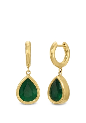 Octavia Elizabeth Hidden Gem emerald earrings - Gold