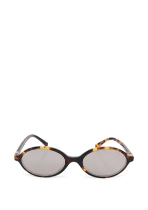 Miu Miu Pre-Owned 2010s Regard oval-frame sunglasses - Brown