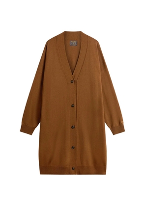 Woolrich fine-knit long-line cardigan - Brown
