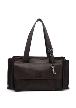 Miu Miu Utilitaire leather shoulder bag - Brown