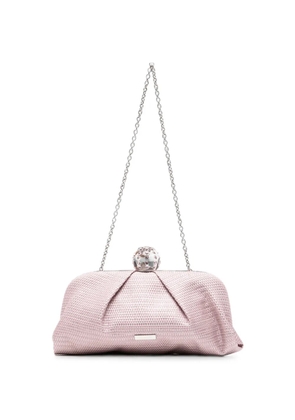 Aquazzura Tequila crystal-embellished clutch bag - Pink