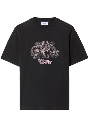 Off-White Washed Characters T-shirt - Black
