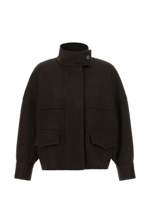 Alberto Biani Loro Piana high-collar jacket - Brown
