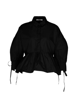 Club21 ruffled oversized blouse - Black