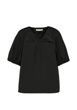 Club21 ruched puff-sleeve top - Black
