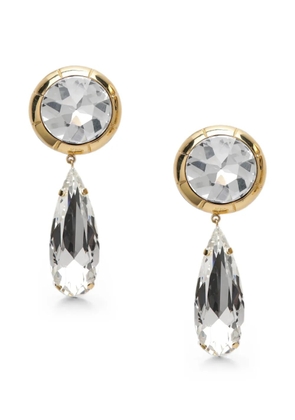 Alessandra Rich crystal-pendant drop earrings - Gold