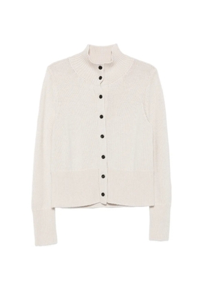 Hugenberg ribbed-knit high-neck cardigan - Neutrals