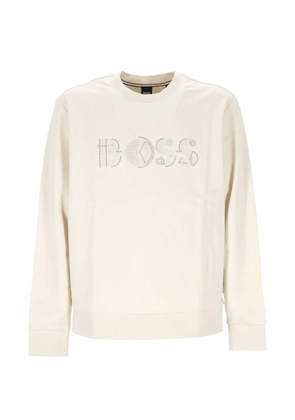 BOSS logo-print sweater - Neutrals