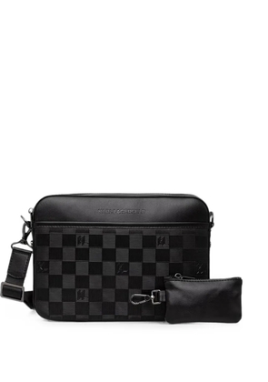 Karl Lagerfeld monogram-pattern messenger bag - Black