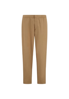 Laminar elastic-waistband trousers - Brown
