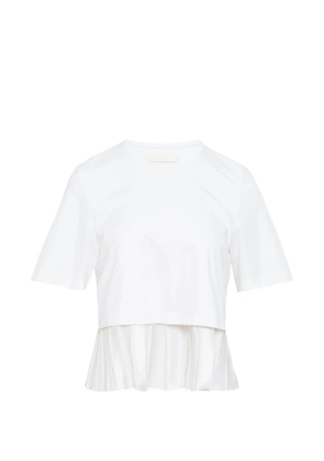 Club21 pleated-hem T-shirt - White