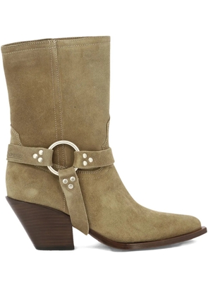 Sonora 60mm Atoka Belt suede boots - Neutrals