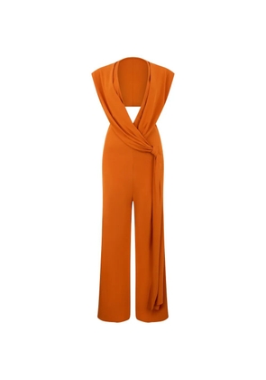 Alberta Ferretti V-neck jumpsuit - Orange