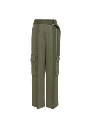 Club21 belted wide-leg cargo pants - Green