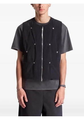 HELIOT EMIL Vox stud-embellished vest - Black