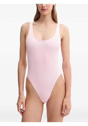 Armani Exchange logo-print swimsuit - Pink