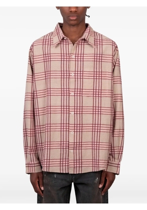 STORY mfg. Plane check handloom shirt - Neutrals