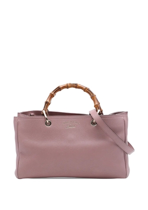 Gucci Pre-Owned 2016-2026 Medium Calfskin Bamboo Shopper satchel - Pink