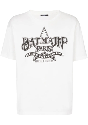 Balmain logo-print cotton T-shirt - White