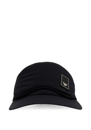 Emporio Armani logo-patch eye-mask baseball cap - Black