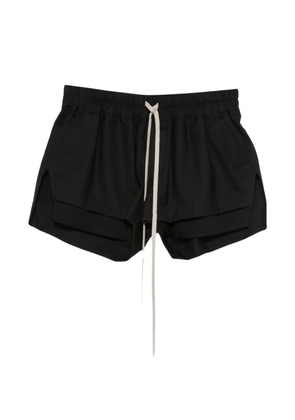 Rick Owens Tower Fog Boxers drawstring wool shorts - Black