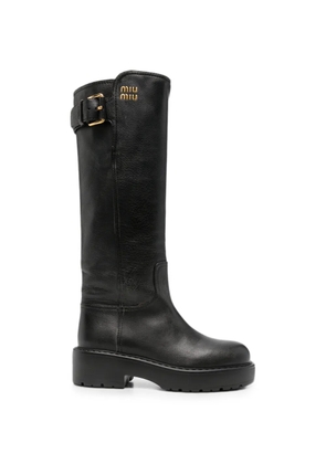 Miu Miu buckle-detail boots - Black