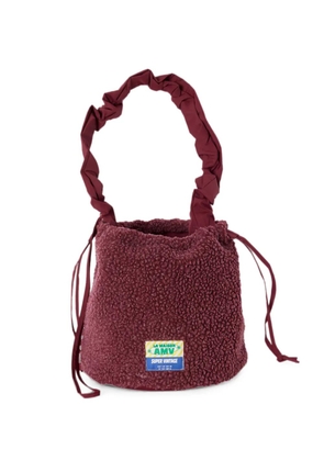 American Vintage fleece drawstring bucket bag - Red