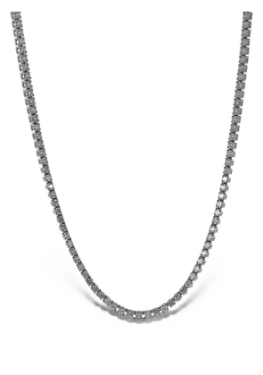 with love diamond tennis necklace - Silver
