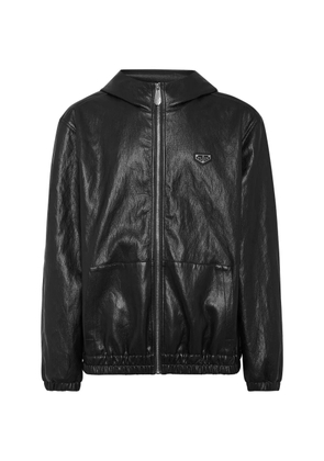Philipp Plein zip-up hooded jacket - Black
