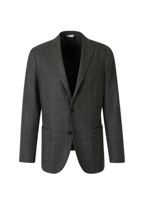 Boglioli check-pattern notched-lapel blazer - Green