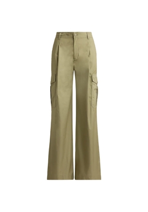Lauren Ralph Lauren pleated wide-leg cargo pants - Green