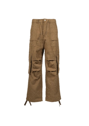 FILTH Flyinghair distressed wide-leg trousers - Brown