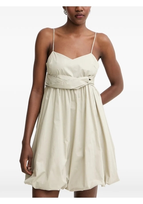 Armani Exchange twist-detail bubble-hem mini dress - Neutrals
