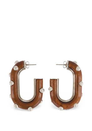 Rabanne studded hoop earrings - Silver