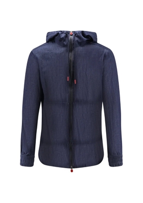 Kiton zip-up drawstring lightweight jacket - Blue