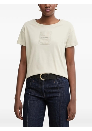 Armani Exchange logo-patch T-shirt - Neutrals