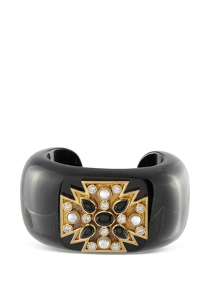 VERDURA Maltese Cross jade and diamond cuff bracelet - Black