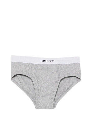 TOM FORD logo-waistband briefs - Grey