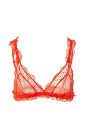 Love Stories lace-trim polka-dot bra - Red