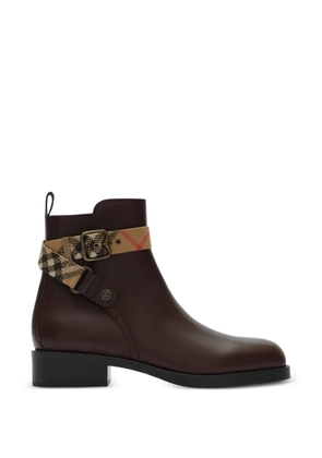 Burberry leather Huntley boots - Brown
