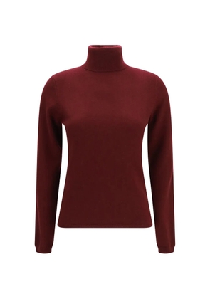Allude turtleneck ribbed-trim sweater - Red