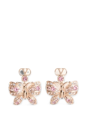 Valentino Garavani Flutterby earrings in metal and Swarovski® crystals - Pink